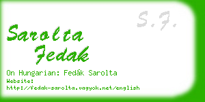 sarolta fedak business card