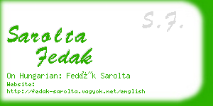 sarolta fedak business card